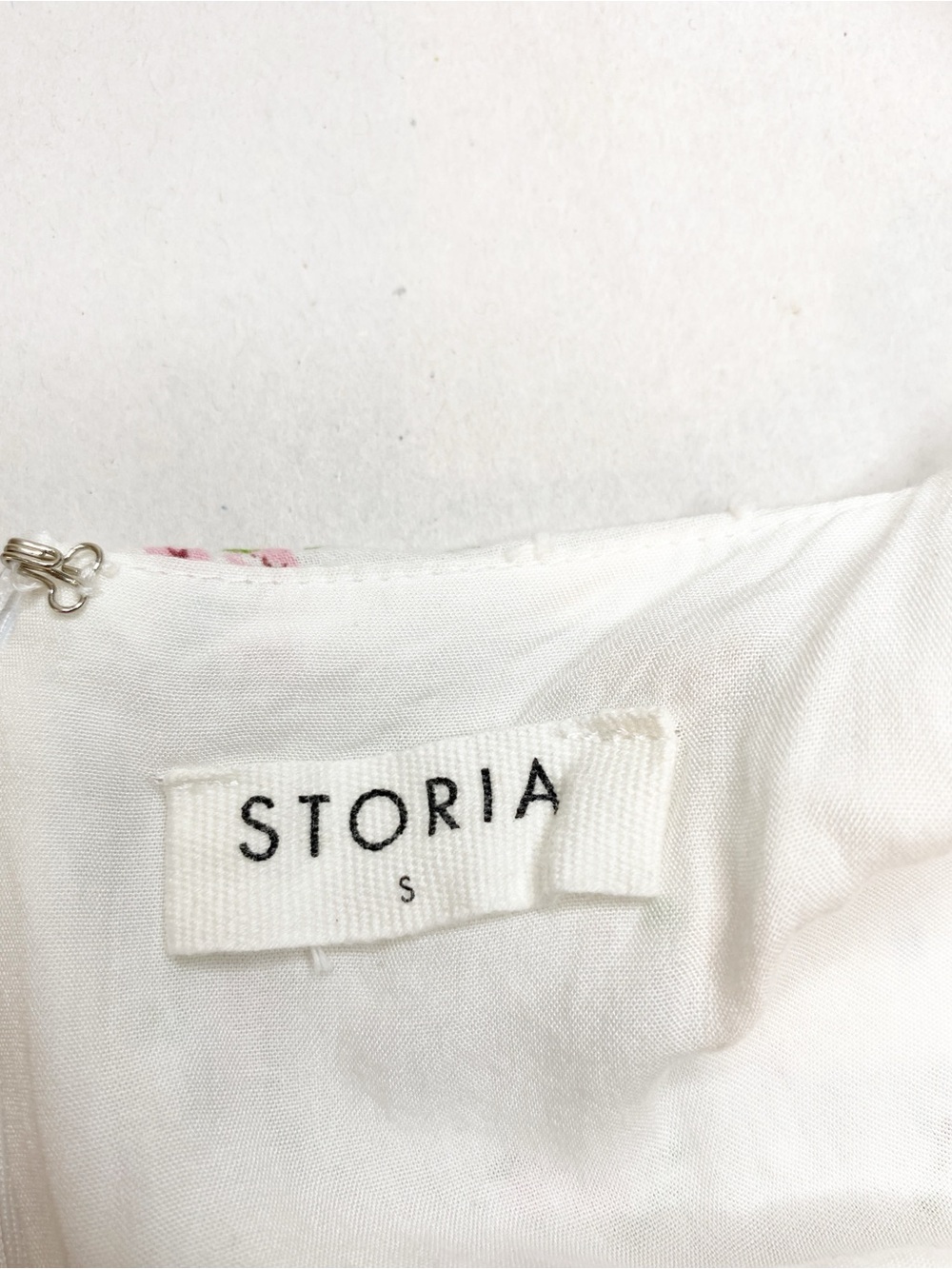Storia White Swiss Dot Floral Tiered Midi Dress Cottagecore Size Small - Picture 5 of 6